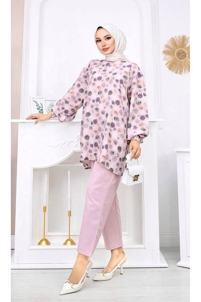 festmoda Leaf Pink Women's Double Suit - Tiny