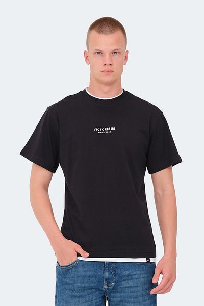 Slazenger Μαύρο ανδρικό μπλουζάκι VRENI