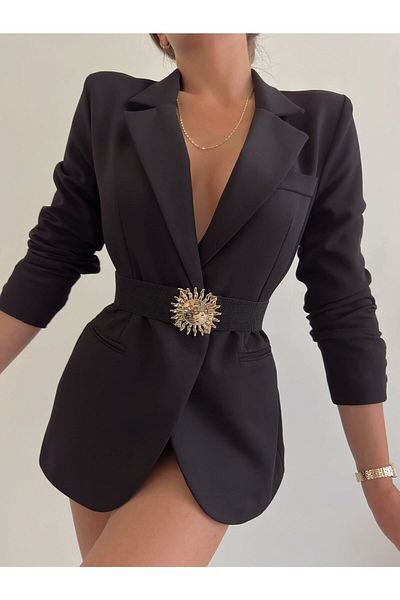 Fiori Elastický dámský pásek na patentky - se sluneční přezkou, na sako, košili a šaty