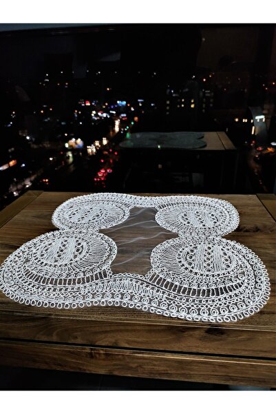 CAMİNHO DA LUA Amerikan Servis Nakış Lüks Supla Nur Masa Ve Sunum Takımı Çeyi...