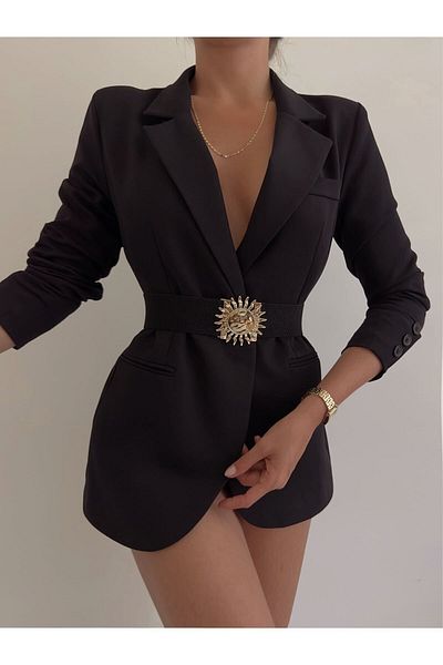 Fiori Elastický dámský pásek na patentky - se sluneční přezkou, na sako, košili a šaty