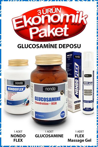Nondo Economic Package Glucosamine Warehouse (Flex - Glucosamine - Flex Massage Gel)