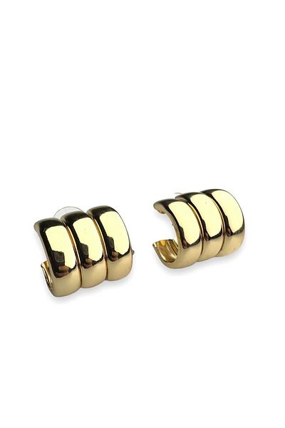 MAT STORE 3 HOOP LOOKING STEEL EARRING