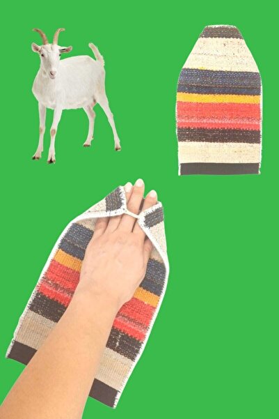 Karşı Köyden حقيبة حمام للجسم من شعر الماعز الطبيعي