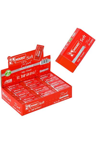 Mikro Red Eraser Soft - 2b24rd 1 Pack