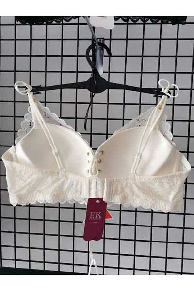 FK Rope detailed lace walkie talkie supportless bra