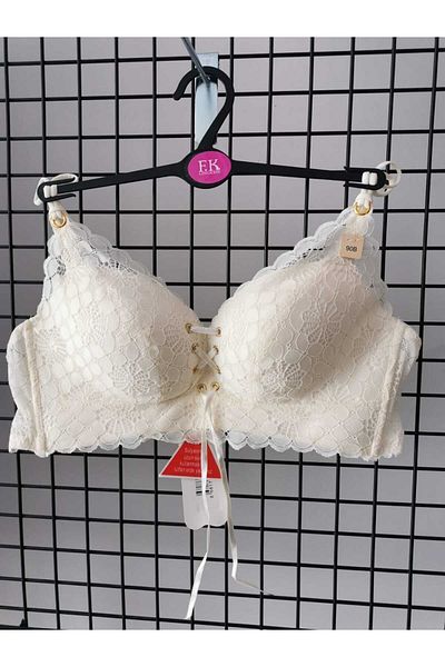 FK Rope detailed lace walkie talkie supportless bra