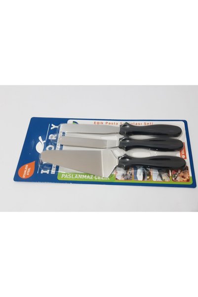 renkli çiçekler Stainless Steel 3-Piece Cake Set Oblique Cake Spatula Set Multi-Purpose Set