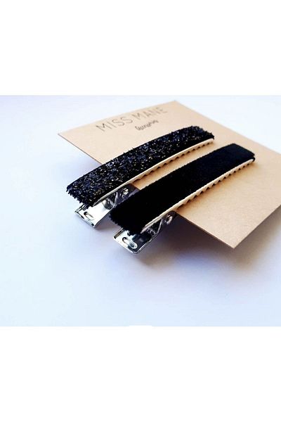 HUby design Clip Snap 2-Piece Buckle Side Buckle Shiny Side Buckle Velvet Buckle