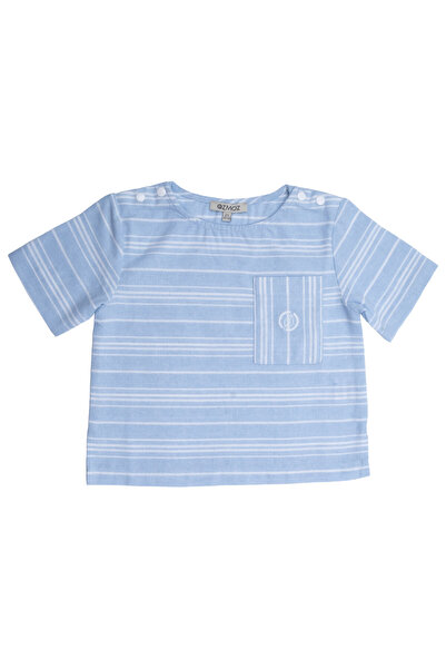 Ozmoz Blue 100% Cotton T-Shirt for Baby Boy
