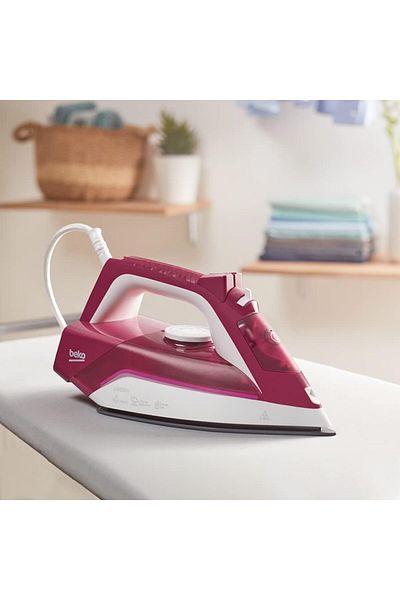 Beko Steam Iron Ceramic soleplate, Steam pools, knob, Anti-Drip, Self-Clean, Vertical Steam SIM3126R