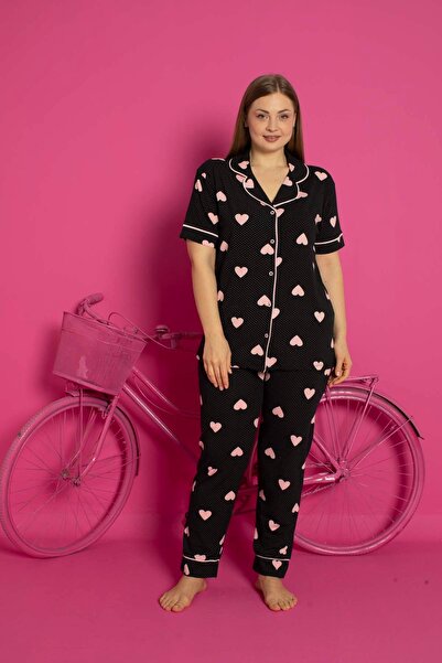 ELİTOL Battal gombos pamut Lycra pizsama szett