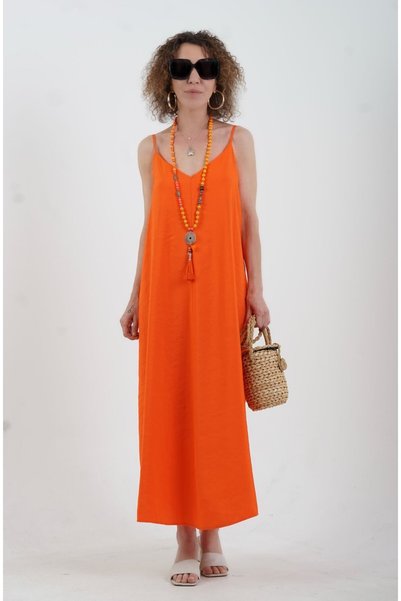Zelish My Sister Strappy Orange Dress