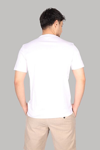 PAUL&SHARK White Regular Fit T-Shirt - Crew Neck, Logo Detailed, Men's Brand24411044-010