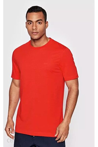 BOSS Erkek Regular Fit Kısa Kollu Düz Bisiklet Yaka Kırmızı T-shirt 50468347-628
