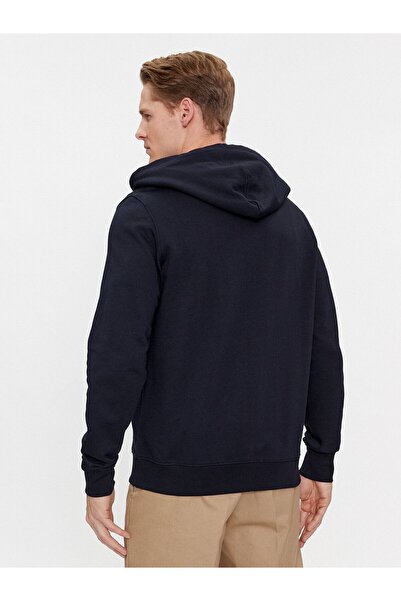 Tommy Hilfiger Erkek Marka Logo Detaylı Bisiklet Yaka Regular Fit Lacivert Sweatshirt MW0MW33644-DW5
