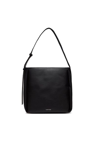 Calvin Klein Women's Logo Faux Leather Daily Use Black Shoulder Bag K60K611667-BEH