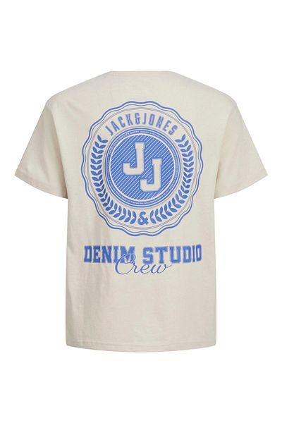 Jack & Jones Jack Jones JJSTYD Beige Kids T-Shirt - Loose Fit, SS Crew Neck, LN Junior,12270140-06