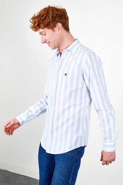 Manche Men's Blue Shirt