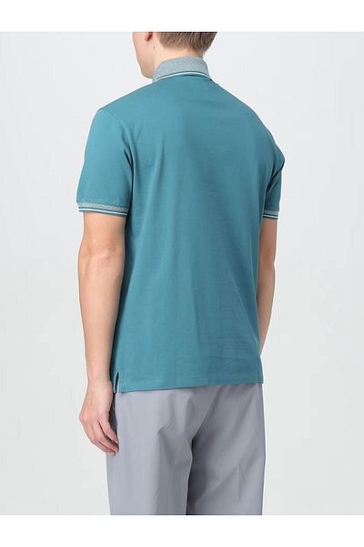 Emporio Armani Ανδρικό κοντομάνικο λογότυπο ανοιχτό μπλε μπλουζάκι με λαιμόκοψη 3D1FM5 1JTKZ-07A6