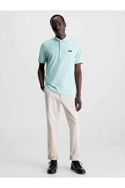 Calvin Klein Men's Brand Logo Polo Collar Organic Cotton Blue1 Polo Collar T-Shirt K10K111196-C04