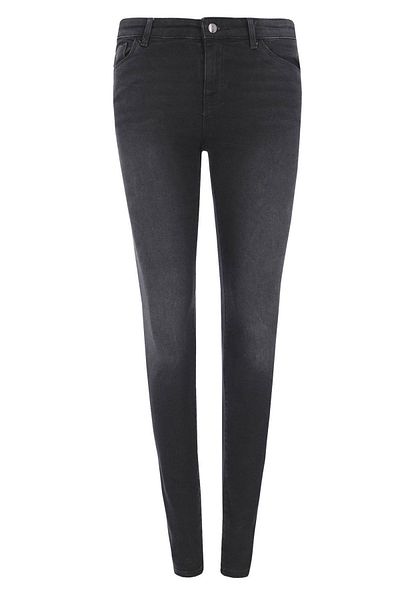 Emporio Armani Pantaloni negri din bumbac cu talie normală pentru femei 6z2j23 2d0tz-005