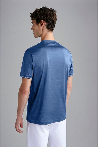 PAUL&SHARK Men's Brand Logo Cotton Normal Mold Daily Blue T-Shirt24411015-337
