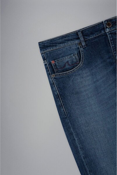 PAUL&SHARK Men's Denim Fabric Regular Waist Straight Model Blue Jeans24414100-002