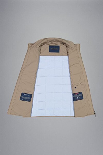 PAUL&SHARK سترة بيج بدون أكمام بياقة واقفة وسحاب للإغلاق للرجال24412610-423