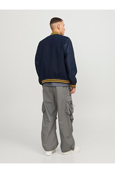 Jack & Jones Jack Jones Jorcollege Вовняна куртка-бомбер Noos Erkek Lacivert2 Ceket 12241559-15