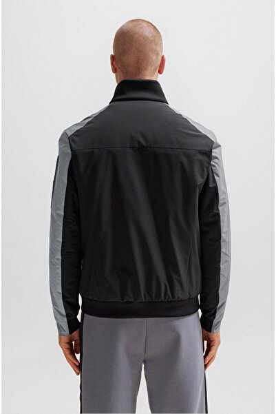 BOSS Erkek Logolu Günlük Kullanım Terletmez Kumaş Siyah Ceket 50499481-001