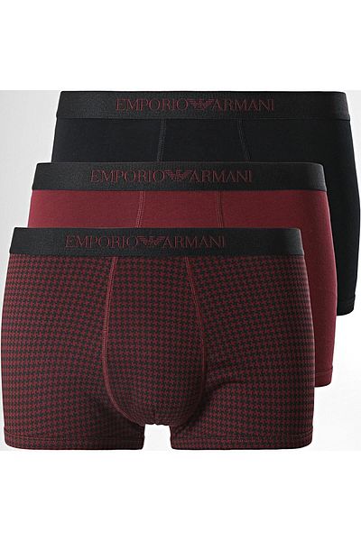 Emporio Armani Boxeri negri cu talie elastică cu logo de marcă pentru bărbați 111625   1a722-negru
