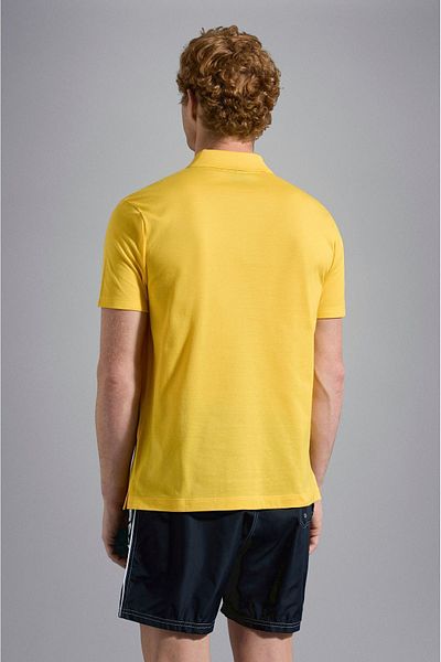 PAUL&SHARK Men's Cotton Polo Neck Short Sleeve Daily Use Yellow Polo Neck T-Shirt C0P1013-458