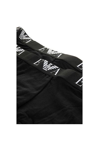 Emporio Armani Ανδρικό βαμβακερό λογότυπο μέσης Casual Black Boxer Cc715- 111210 -435