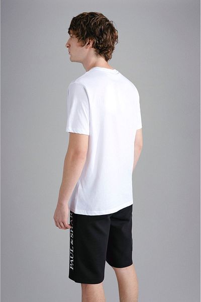 PAUL&SHARK Men's Brand Logo Detailed Crew Neck Regular Fit White T-Shirt24411020-010