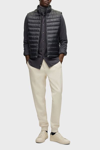 BOSS Waterproof Regular Fit Duck And Feather Filled Stand Collar Vest Men's Vest50471854 001