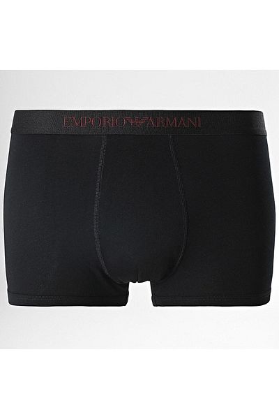 Emporio Armani Boxeri negri cu talie elastică cu logo de marcă pentru bărbați 111625   1a722-negru