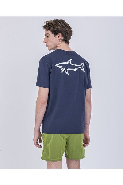 PAUL&SHARK Ανδρικό πλεκτό μπλουζάκι C.w. Βαμβάκι