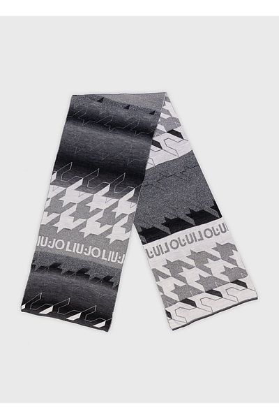 Liu Jo Women's Patterned Standard Size Daily Use White-Black Shawl & Scarf & Scarf 2F3026M0300-OOO54