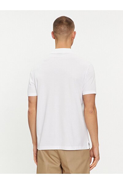 PAUL&SHARK Men's Polo Collar Button Closure Short Sleeve White Polo Collar T-Shirt24411247-010