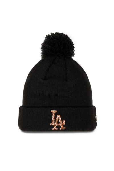 NEW ERA Унисекс черна шапка с пълнеж и помпон Losdod Blktpnstn 60364332-02