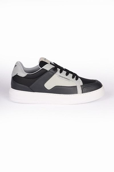 Emporio Armani Men's Mesh Detailed Logo High-Based Casual Black Sneaker X4X568 XN162-S787