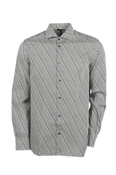 Emporio Armani Erkek Marka Logolu Düğmeli Gömlek Yaka Uzun Kollu Lacivert Göm...