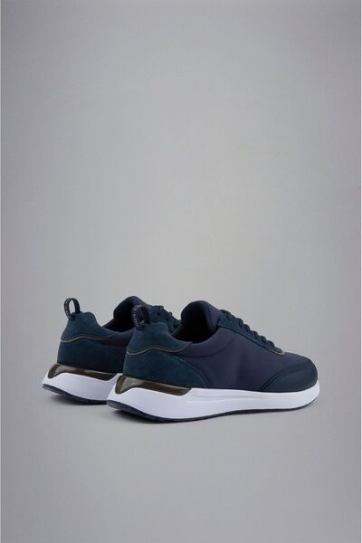 PAUL&SHARK Men's Lace-up Walking Logo Detailed Navy Blue Sneakers24418000-013