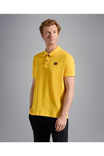 PAUL&SHARK Men's Logo Basic Regular Fit Short Sleeve Yellow Polo Neck T-shirt...