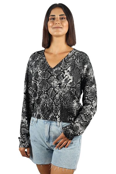 Liu Jo Pulover negru confortabil cu imprimeu pentru damă MF3165MA49I-Q9844