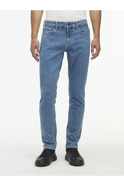 Calvin Klein Men's Denim Fabric Regular Waist Straight Model Blue Jeans K10K112376-1A4