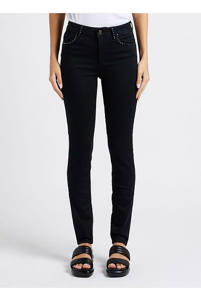 Liu Jo Women's High Waisted Pocket Wide Leg Casual Black Trousers UA4013D4188-87177