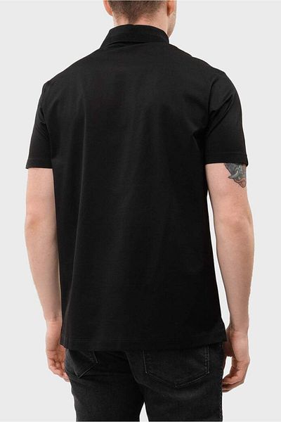 PAUL&SHARK Men's Polo Neck Regular Fit Cotton Short Sleeve Black Polo Neck T-Shirt24411249-011