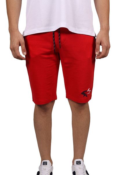 PAUL&SHARK Men's Cotton Regular Fit Plain Red Shorts21411852-577